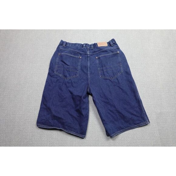 Vintage Ecko Unltd Short Mens 38 Blue Baggy Wide Leg Loose Fit Dark Wash Skater - Picture 3 of 10